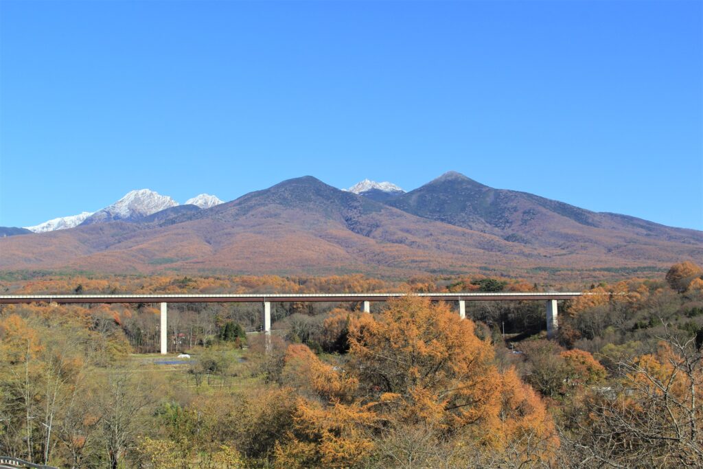 立沢大橋と八ヶ岳